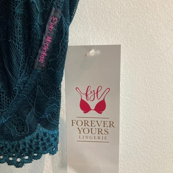 EWA MICHALAK Sz 32 J Emerald Lace Adjustable Straps Underwire Unpadded Bra NWT - Picture 3 of 13